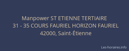 Manpower ST ETIENNE TERTIAIRE