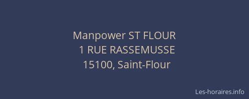 Manpower ST FLOUR