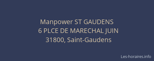 Manpower ST GAUDENS