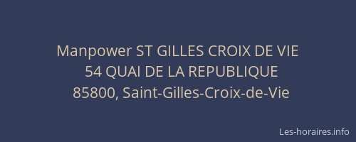 Manpower ST GILLES CROIX DE VIE