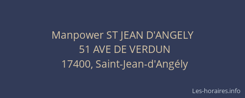 Manpower ST JEAN D'ANGELY