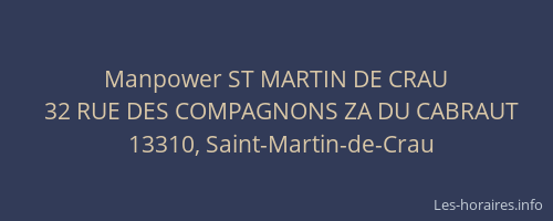 Manpower ST MARTIN DE CRAU