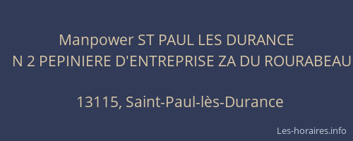 Manpower ST PAUL LES DURANCE