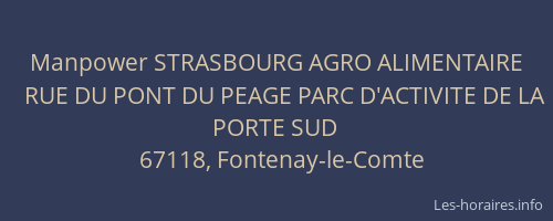 Manpower STRASBOURG AGRO ALIMENTAIRE