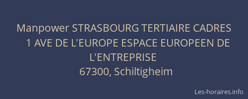 Manpower STRASBOURG TERTIAIRE CADRES