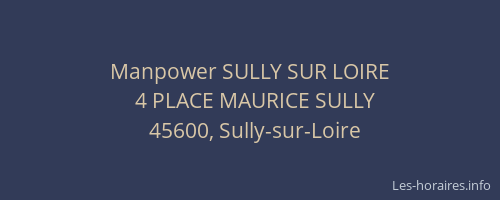 Manpower SULLY SUR LOIRE