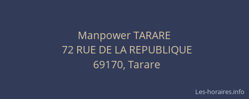 Manpower TARARE
