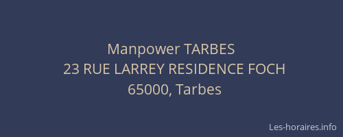 Manpower TARBES