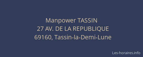 Manpower TASSIN