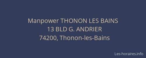 Manpower THONON LES BAINS