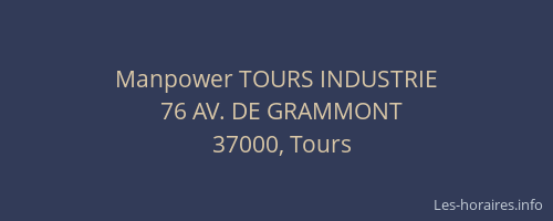 Manpower TOURS INDUSTRIE