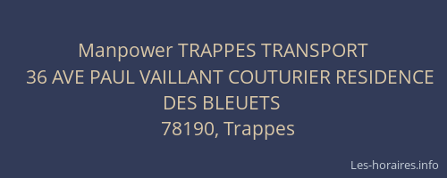 Manpower TRAPPES TRANSPORT
