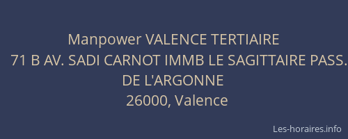 Manpower VALENCE TERTIAIRE