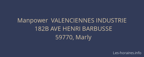 Manpower  VALENCIENNES INDUSTRIE