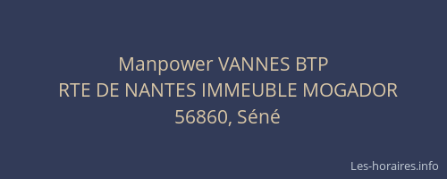 Manpower VANNES BTP
