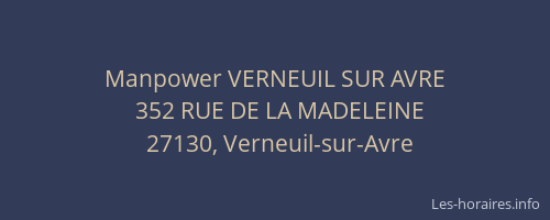 Manpower VERNEUIL SUR AVRE