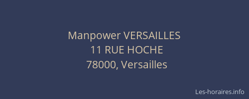 Manpower VERSAILLES