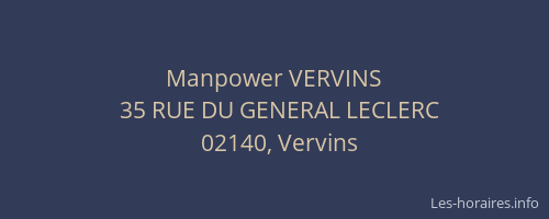 Manpower VERVINS