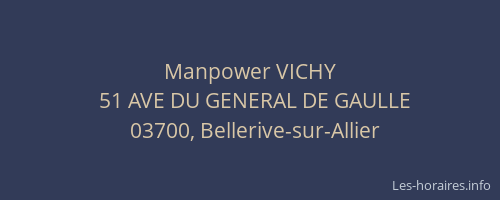 Manpower VICHY