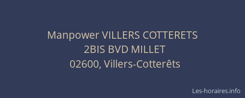 Manpower VILLERS COTTERETS
