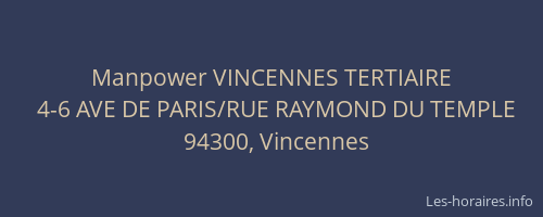 Manpower VINCENNES TERTIAIRE