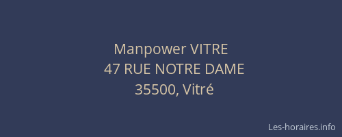 Manpower VITRE