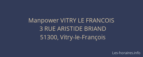 Manpower VITRY LE FRANCOIS