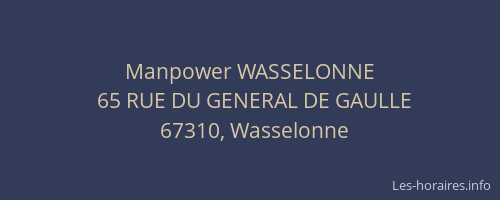 Manpower WASSELONNE