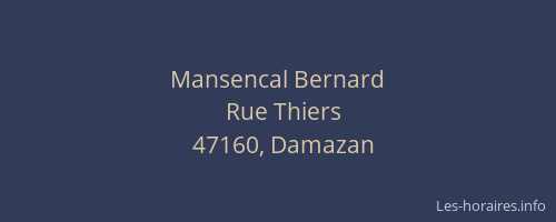 Mansencal Bernard