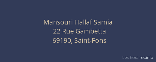Mansouri Hallaf Samia