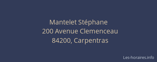 Mantelet St&eacute;phane