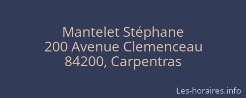 Mantelet Stéphane