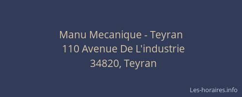 Manu Mecanique - Teyran