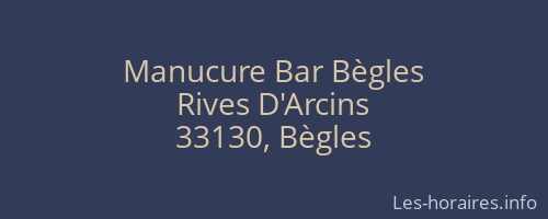 Manucure Bar Bègles