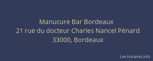 Manucure Bar Bordeaux