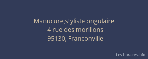 Manucure,styliste ongulaire