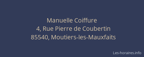 Manuelle Coiffure