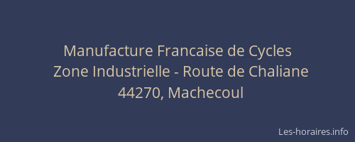 Manufacture Francaise de Cycles