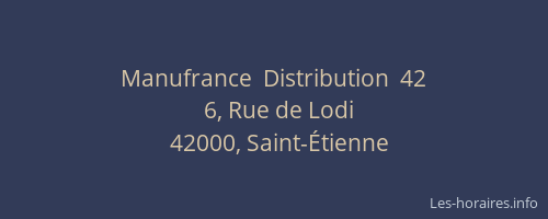 Manufrance  Distribution  42