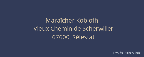 Maraîcher Kobloth