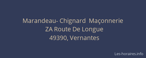 Marandeau- Chignard  Maçonnerie