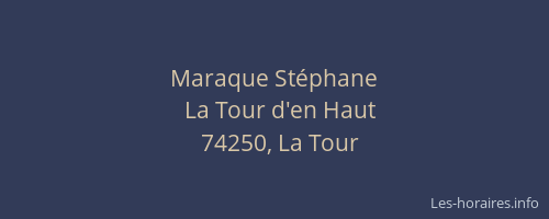 Maraque St&eacute;phane