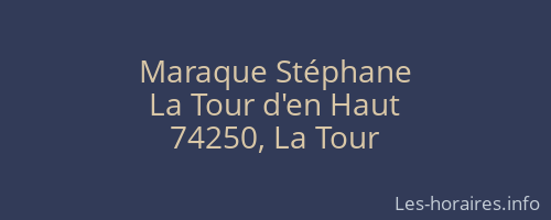 Maraque Stéphane