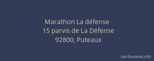 Marathon La défense
