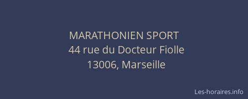 MARATHONIEN SPORT