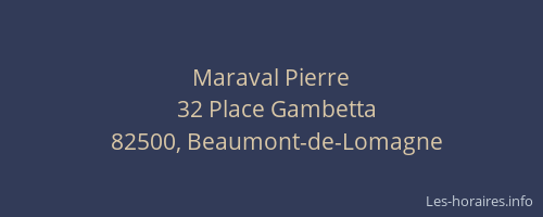 Maraval Pierre