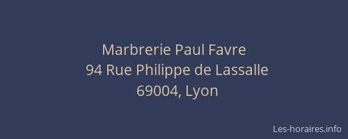 Marbrerie Paul Favre