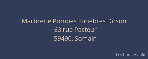 Marbrerie Pompes Funèbres Dirson