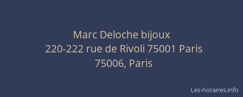 Marc Deloche bijoux