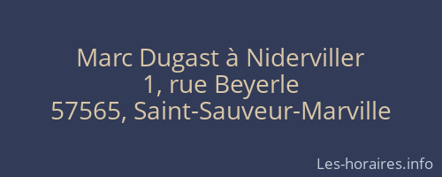 Marc Dugast à Niderviller